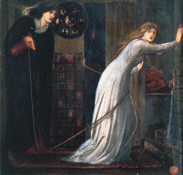 Fair Rosamund and Queen Eleanor, 1862 - Edward Burne-Jones
