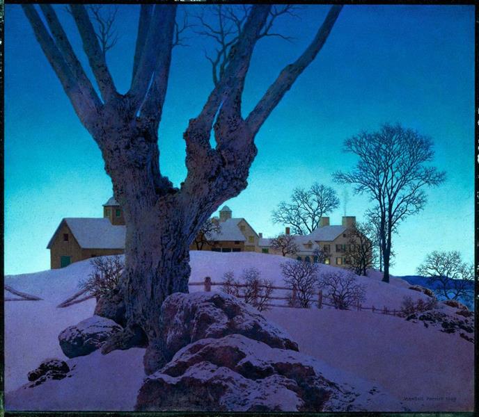 Hill Top Farm, Winter, 1949 - Максфилд Пэрриш