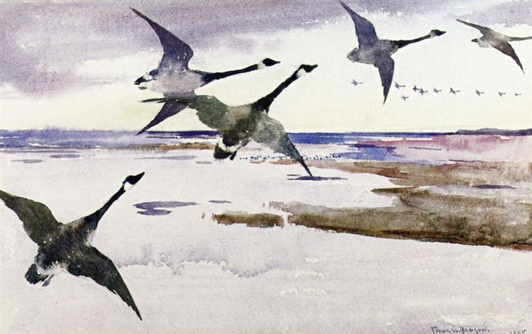 Canadian Geese, 1895 - Frank W. Benson