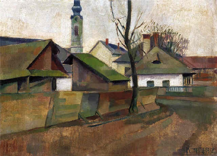 View of Szentendre 1912 45 60 Cm, 1912 - János Kmetty