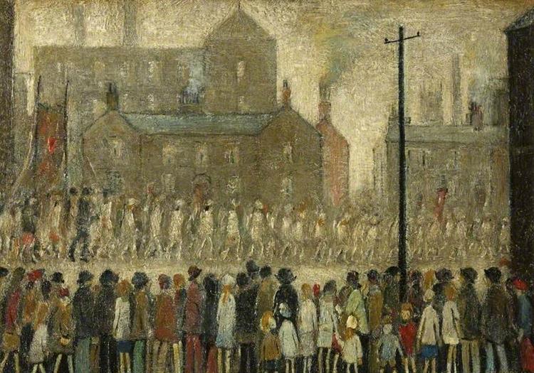A Procession, 1929 - L. S. Lowry
