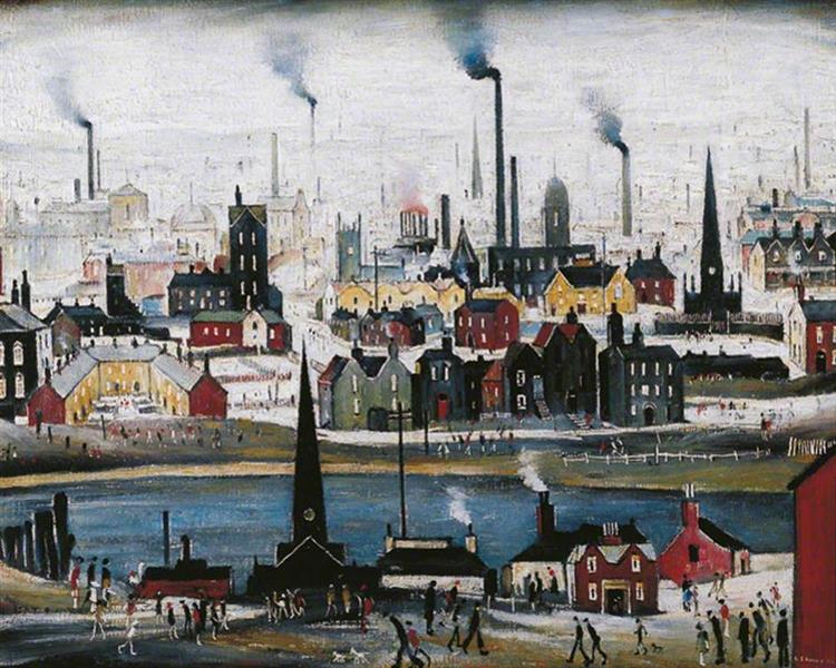 Industrial Landscape. The Canal, 1945 - L.S. Lowry
