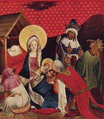 Adoration of the Magi from the St Thomas Altarpiece - Master Francke