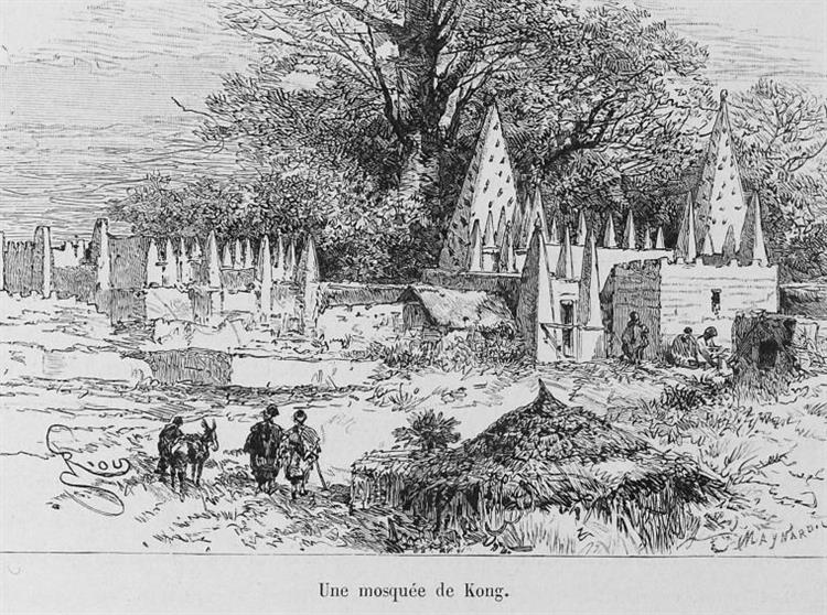 "une Mosquée De Kong", 1892 - Edouard Riou