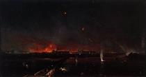 Bombardment of Marghera Made by the Austrian Army on the Night of May 24, 1849 - Ippolito Caffi