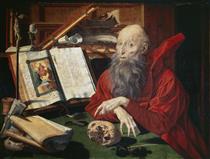 Saint Jerome in his study - Marinus van Reymerswaele