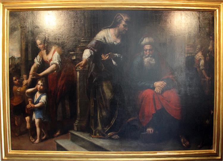 famiglia di abramo (Palazzo Rosso - Musei Di Strada Nuova) - Domenico Fiasella