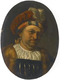 Self-portrait as a Man in Eastern Clothing (tronie) - Frans van Mieris der Ältere