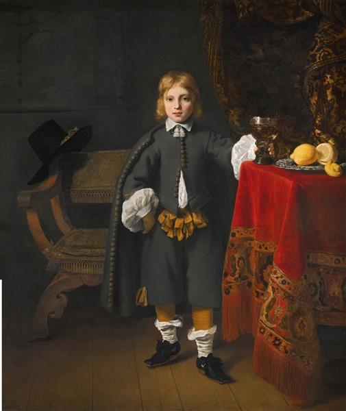 Portrait of a Boy, Said to Be the Artist's Son, Aged 8, 1652 - Ferdinand Bol