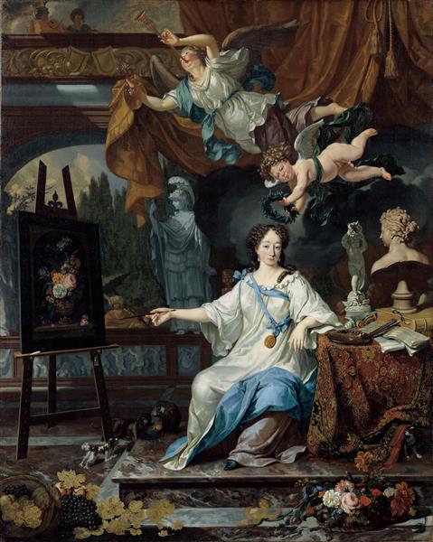 Portrait of An Artist in Her Studio, 1685 - Michiel van Musscher