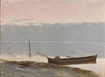 Landscape with a Canoe in the Border - Alfredo Andersen