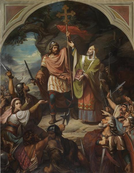 El Rey Don Pelayo En Covadonga, 1855 - Luis de Madrazo y Kuntz