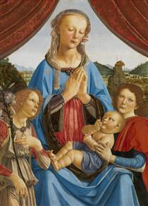 Virgin and Child with Two Angels - Verrocchio
