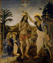 Le Baptême du Christ - Andrea del Verrocchio