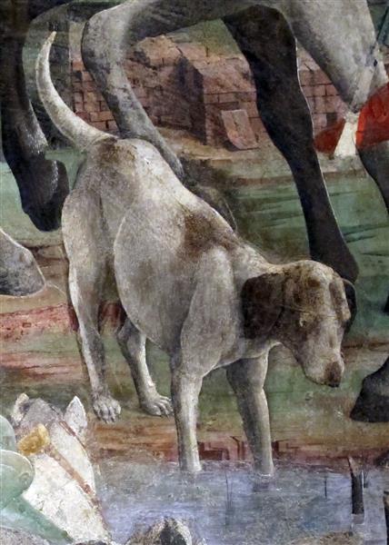 Allegory of March – Triumph of Minerva and Sign of Aries. Frescos in Palazzo Schifanoia (detail), 1470 - Francesco del Cossa