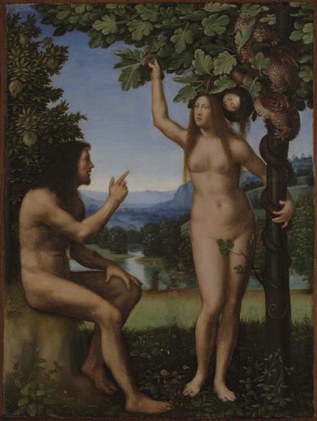The Temptation of Adam and Eve - Mariotto Albertinelli
