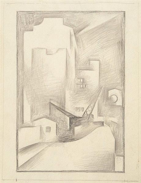Study for 'Nocturne, Wynyard Square', 1932 - Dorrit Black