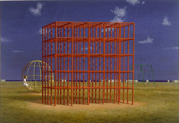 Playground at Mondragone, 1998 - Jeffrey Smart