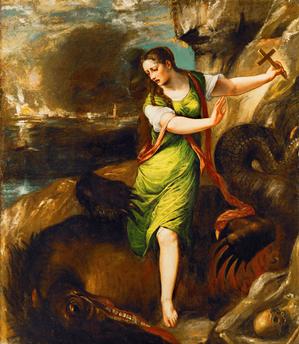 Saint Margaret and the Dragon, c.1565 - Ticiano Vecellio