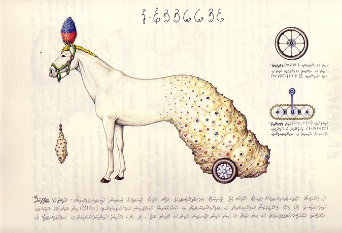 Horse from "Codex Seraphinianus", 1981 - 路易吉·塞拉菲尼