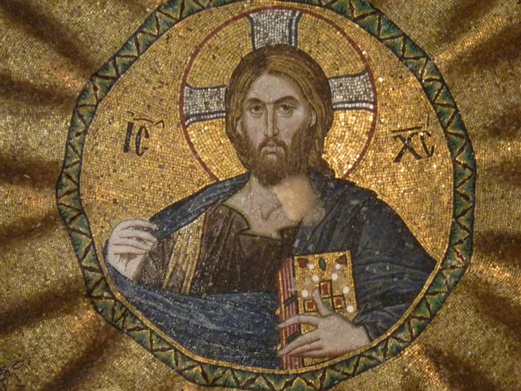 Jesus Christ, c.1300 - 拜占庭馬賽克藝術