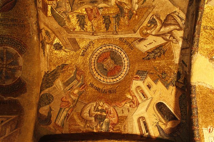 Virgin Blessed, c.1320 - 拜占庭馬賽克藝術