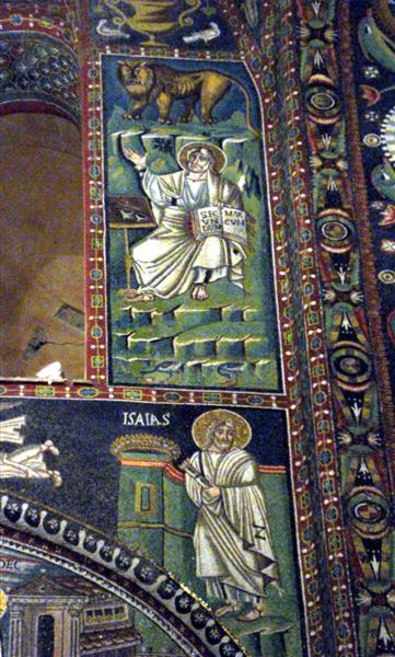 Isaiah and Mark Apostle, c.547 - 拜占庭馬賽克藝術