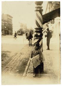 Indianapolis Newsboy, 41 Inches High, 1908 - Lewis Hine