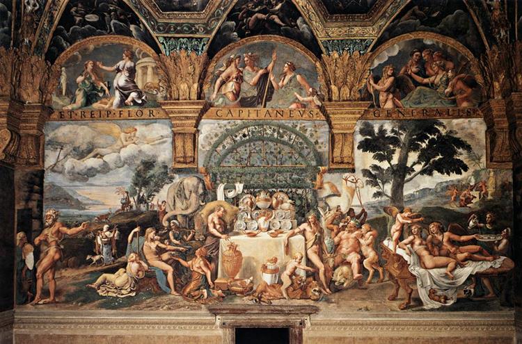 Banquet of Amor and Psyche, c.1527 - c.1530 - Джулио Романо