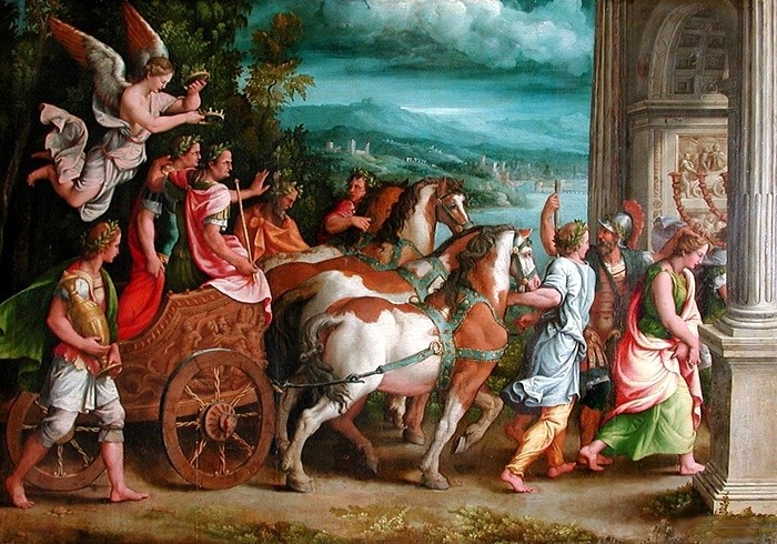 The Triumph of Titus and Vespasian, c.1537 - c.1540 - Джулио Романо