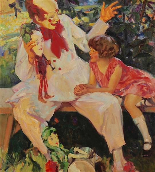 Clown and the Girl, 1928 - Haddon Sundblom