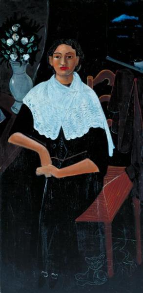 Madame Derain in a White Shawl, c.1920 - Andre Derain