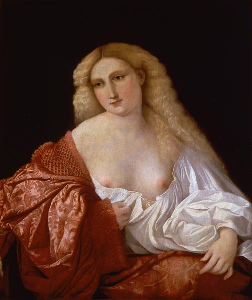Portrait of a Woman Know as Portrait of a Courtsesan - Palma Vecchio
