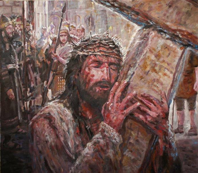 Chrystus dżwigający krzyż - Czesław Jan Pyrgies
