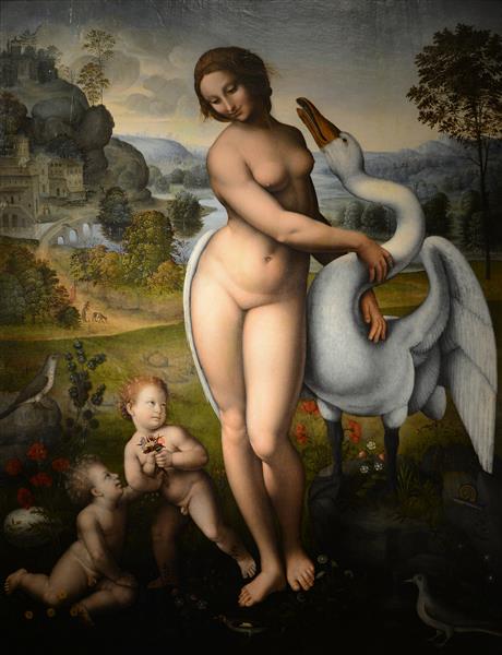 Leda and the Swan (Copy Of Leonardo Da Vinci), c.1510 - c.1515 - Il Sodoma