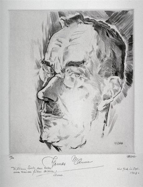 Portrait of the Novelist Thomas Mann, c.1940 - Max Oppenheimer