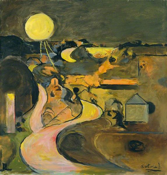 Road to Porthclais with Setting Sun, 1975 - Graham Sutherland