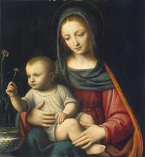 Madonna of the Carnation - Бернардіно Луїні