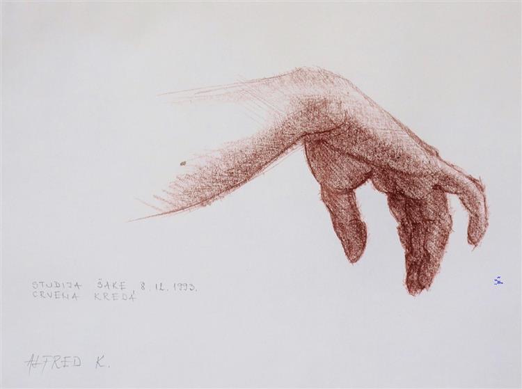 Study by observation. The female fist (8.12.1993), 1993 - Альфред Фредді Крупа