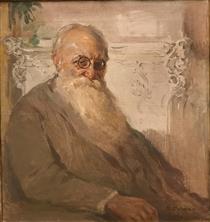 Portrait of Artist Ivan Mrkvička - Dobri Dobrev