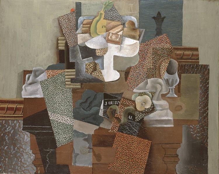 Still Life with Compote and Glass, 1912 - 1914 - Пабло Пікассо
