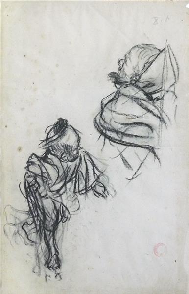 Study for the painting 'Moroccan Prisoners', c.1881 - Alfred Dehodencq