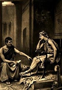 Aristotle tutoring Alexander - Jean Leon Gerome Ferris