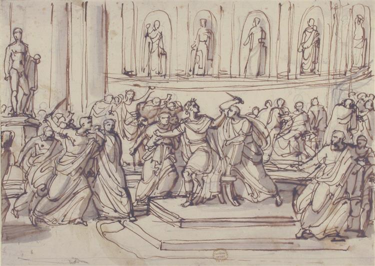 Assassination of Julius Caesar, 1793 - 1796 - Vincenzo Camuccini