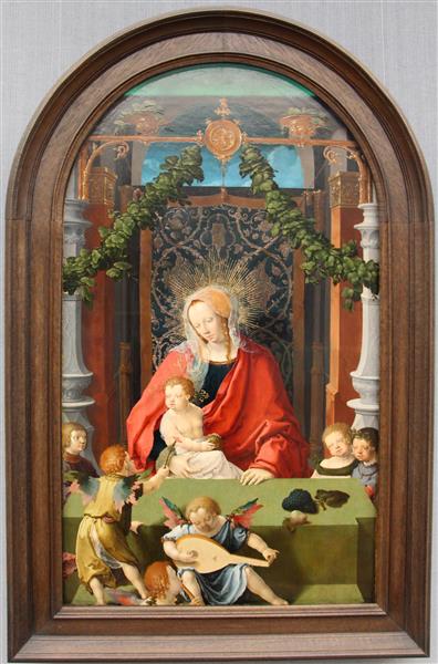 Virgin and Child with Angels, c.1520 - Lucas van Leyden