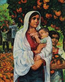 Madonna of the oranges - Ismail Shammout