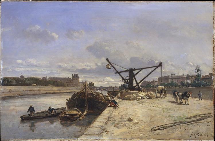 View from the Quai d'Orsay, 1854 - Johan Jongkind