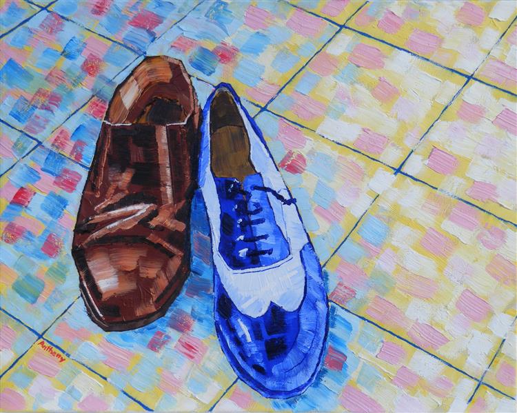 18. A Pair of Shoes 2017 by Anthony D. Padgett (after Van Gogh Arles 1888), 2017 - Anthony Padgett