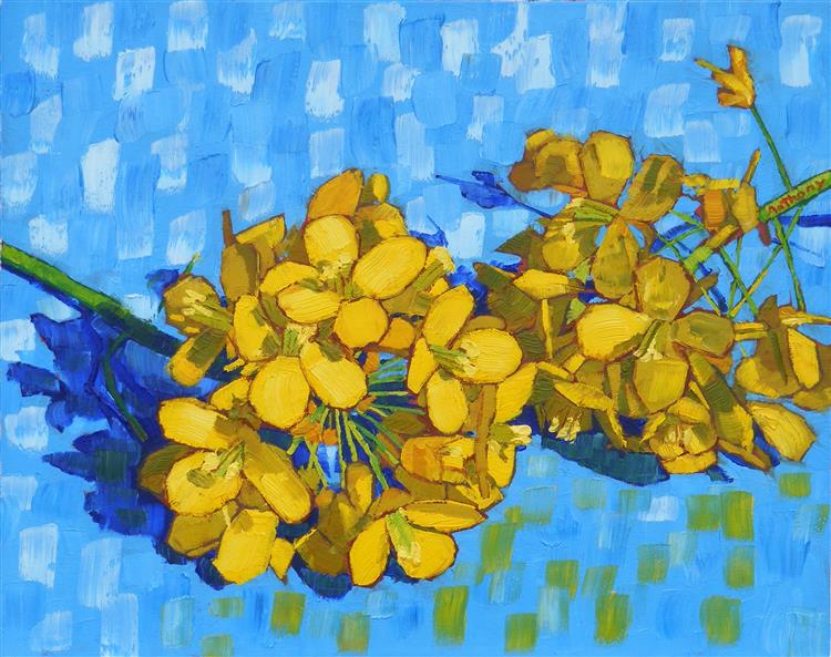 24. Rapeseed After Two Cut Sunflowers 2017 by Anthony D. Padgett (after Van Gogh Paris 1887), 2017 - Anthony Padgett