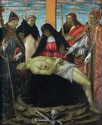 Pietà Con San Ludovico Di Tolosa, San Domenico, San Giacomo Maggiore E San Nicola Di Bari - Франческо Боттічіні